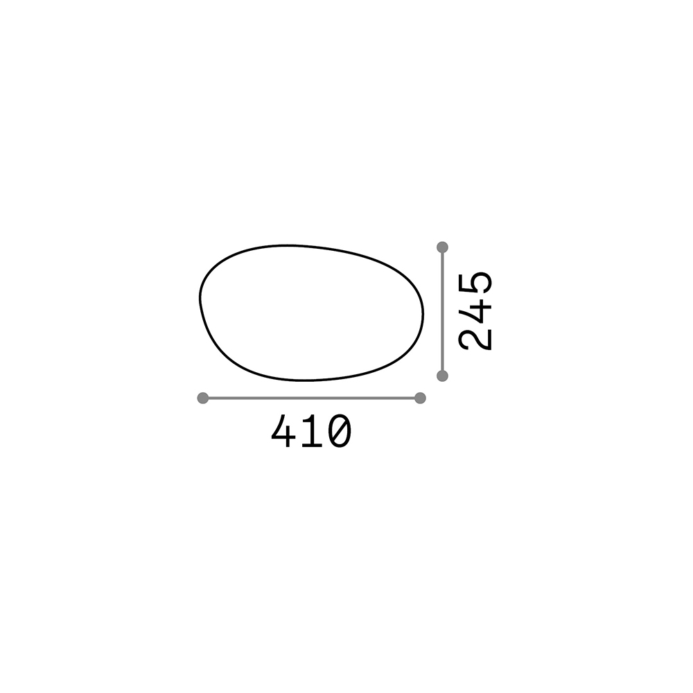Piantana Moderna Sasso Materie Plastiche Bianco 1 Luce E27 D41Cm 161778