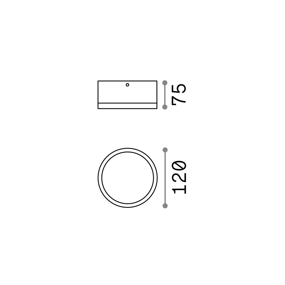Plafoniera Moderna Urano Alluminio-Materie Plastiche Antracite 1 Luce Gx53 Small 168111
