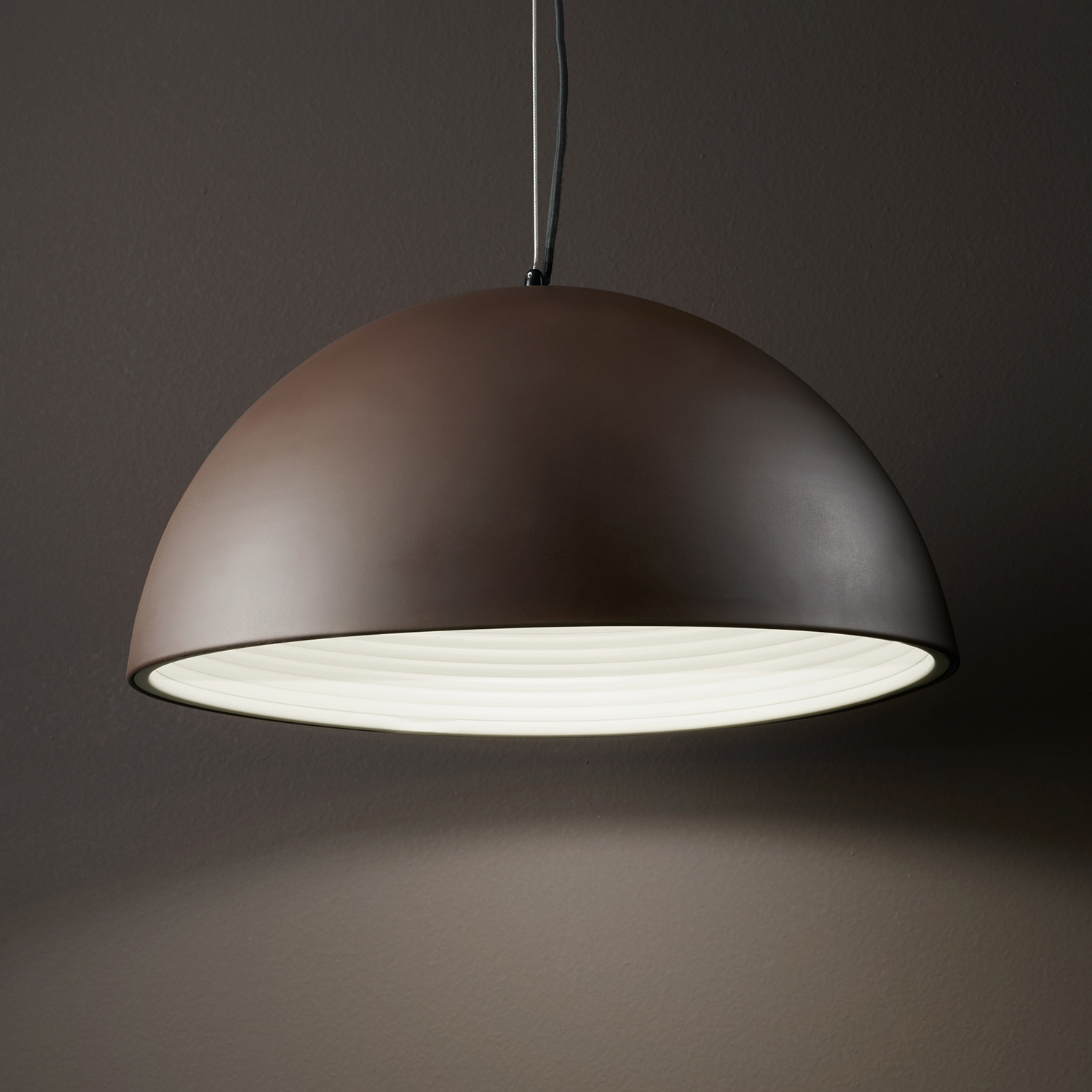 Sospensione Rustica-Country Folk Metallo Corten Ruggine 1 Luce E27 D40Cm 174211