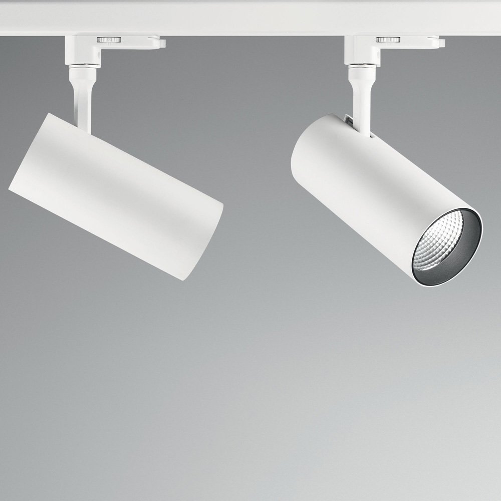 Proiettore Cilindrico Smile Alluminio Bianco Led 20W 3000K Luce Calda Cri90 36° 189833