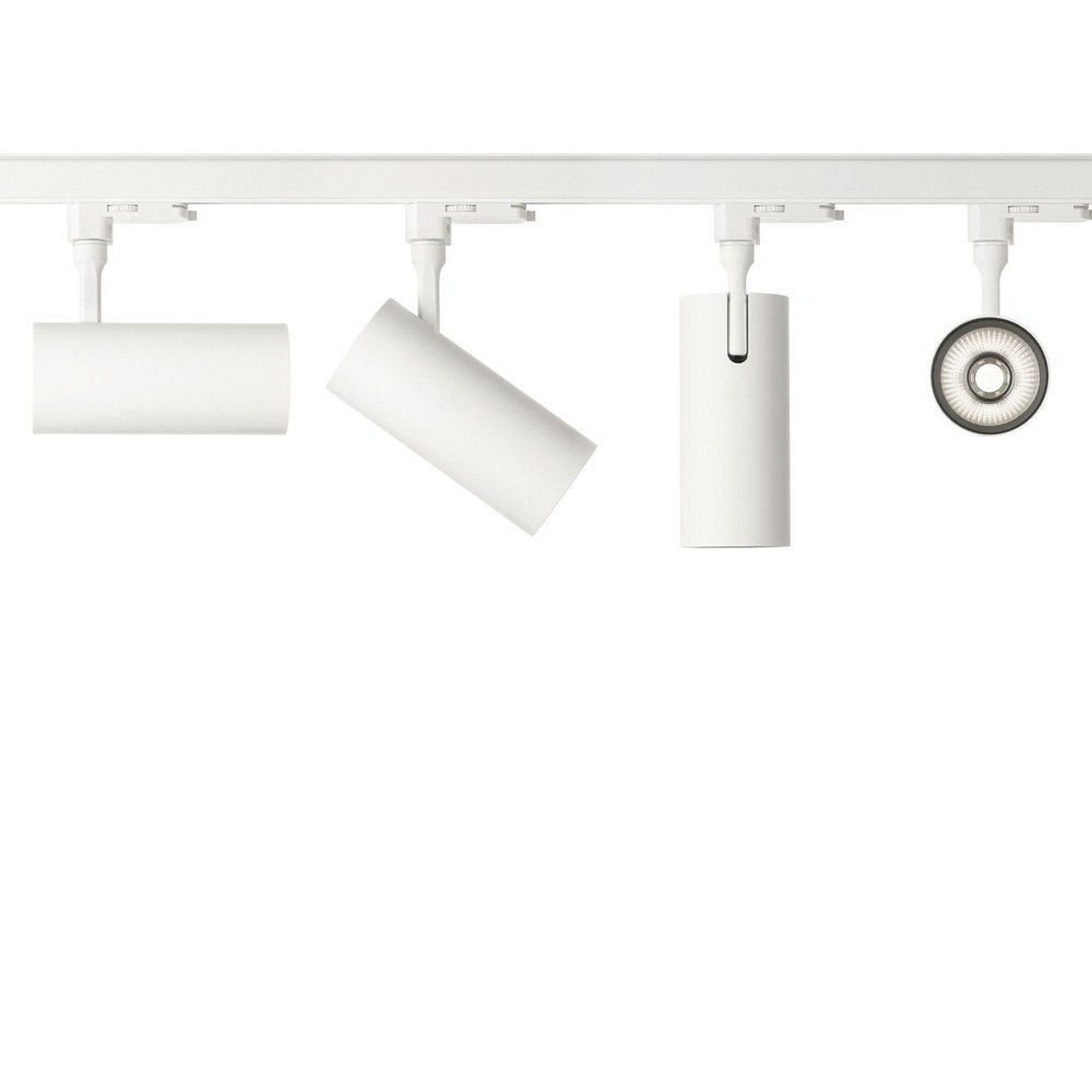 Proiettore Cilindrico Smile Alluminio Bianco Led 20W 3000K Luce Calda Cri90 36° 189833