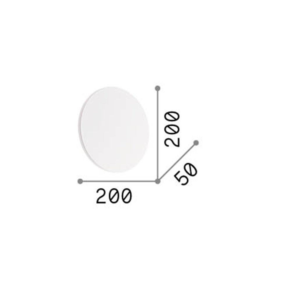 Applique Moderna Cover Alluminio Nero Led 11W 3000K Luce Calda D20Cm 195759