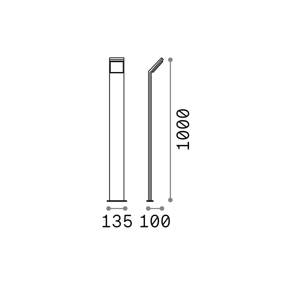 Piantana Moderna Style Alluminio Antracite Led 9W 4000K Luce Naturale 209906