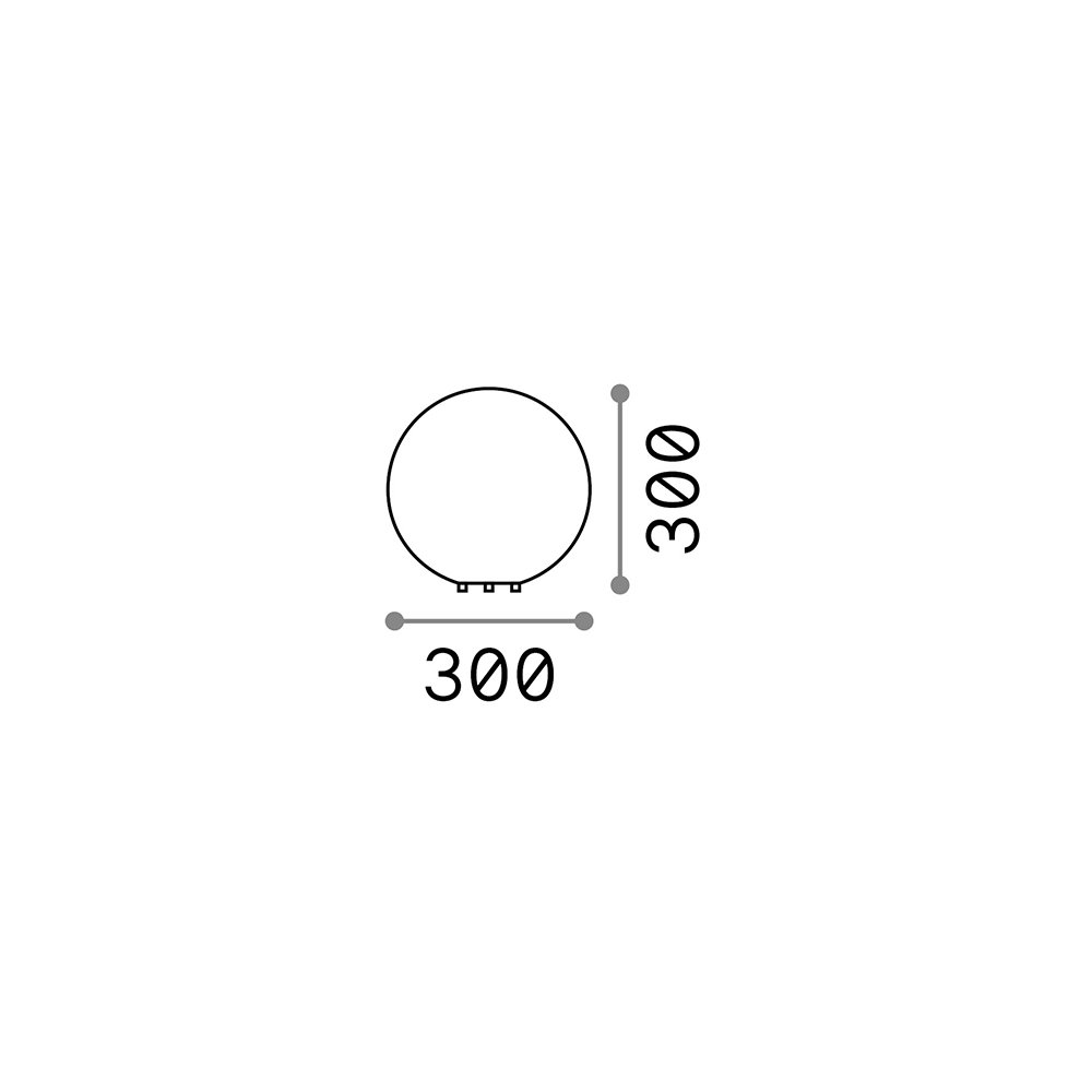 Piantana Moderna Doris Materie Plastiche Bianco 1 Luce E27 D30Cm 214009