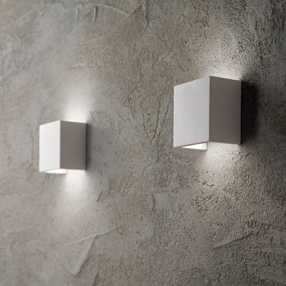 Applique Moderna Flash Gesso Bianco 1 Luce G9 3W 3000K Luce Calda Small 214672