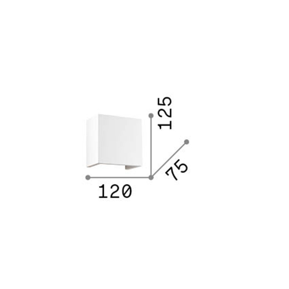 Applique Moderna Flash Gesso Bianco 1 Luce G9 3W 3000K Luce Calda Small 214672