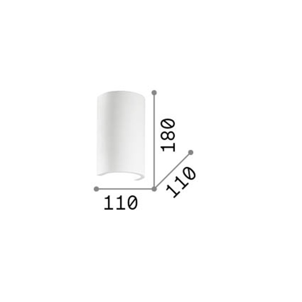 Applique Moderna Tonda Flash Gesso Bianco 1 Luce G9 3W 3000K Luce Calda 214696