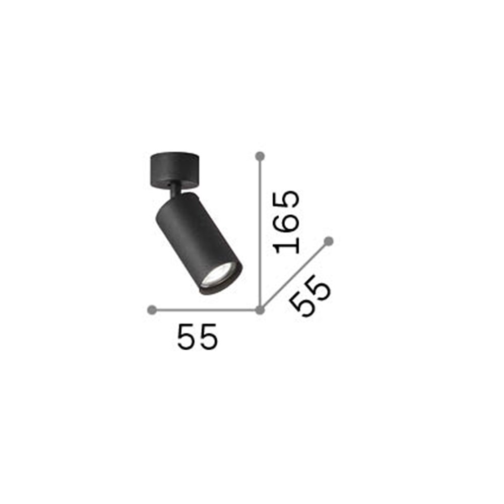 Plafoniera Moderna Dynamite Metallo Bianco 1 Luce Gu10 7W 3000K Luce Calda 231495