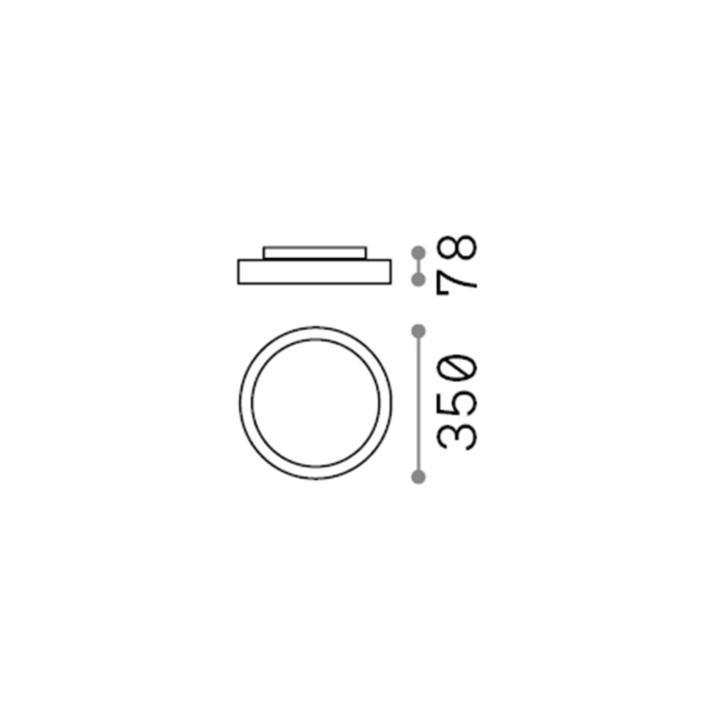 Plafoniera Moderna Fly Alluminio-Materie Plastiche Bianco Led 26W 3000K 254272