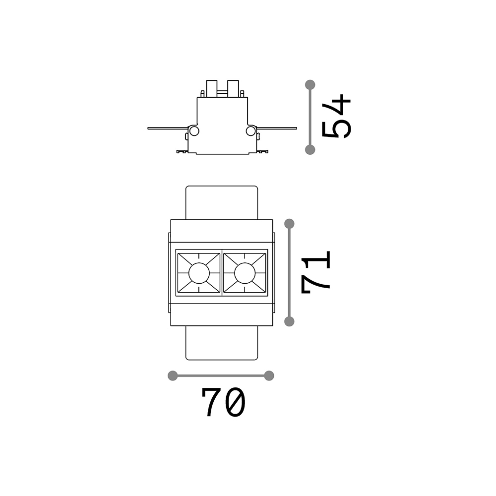 Modulo Lika Alluminio Nero Led 6W 4000K Luce Naturale 267890