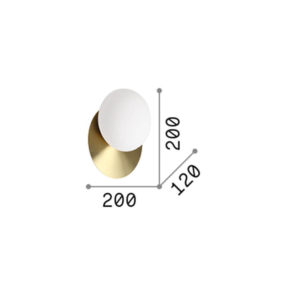 Applique Contemporanea Ninfea Metallo Bianco 1 Luce Gx53 9W 3000K Luce Calda 306940