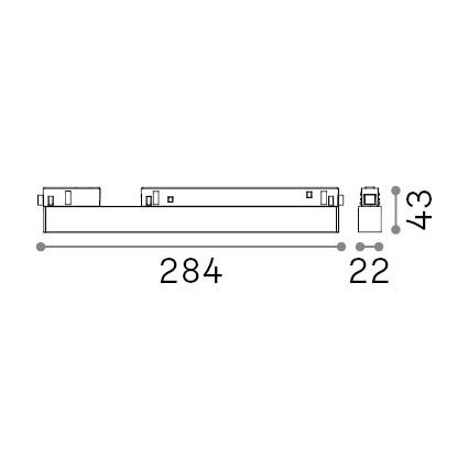 Sistema Lineare Ego Accent 13W 1550Lm 4000K Nero 317953