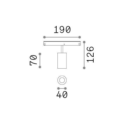 Faretto Ego Spot Single 1 Luce Led Integrato Nero 317984