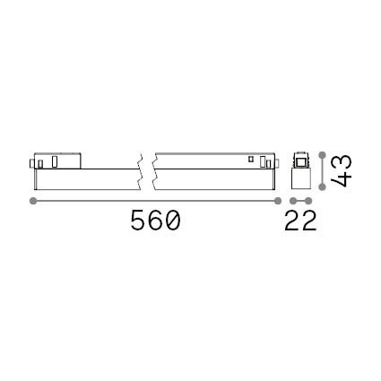 Sistema Lineare Ego 1 Luce Led Integrato Nero 13W 48V Ip20 322056