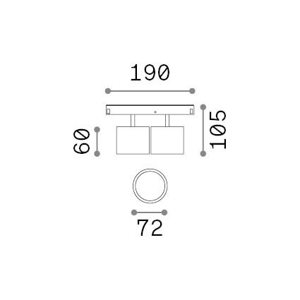 Sistema Lineare Ego 2 Luci Led Bianco 20W Ip20 327549