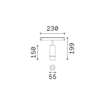 Faretto Per Sistema Lineare Ego Spot Zoom 1 Luce Led Integrato Nero 10W Ip20 330730