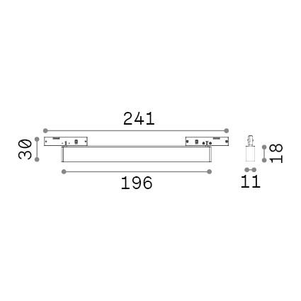 Sistema Lineare Deva 1 Luce Led Integrato Nero 10W Ip20 332734