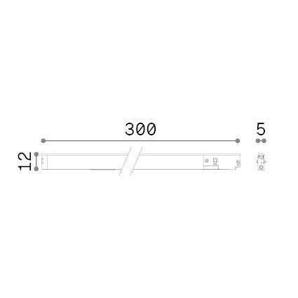 Sistema Lineare Deva 1 Luce Led Integrato Nero 332949