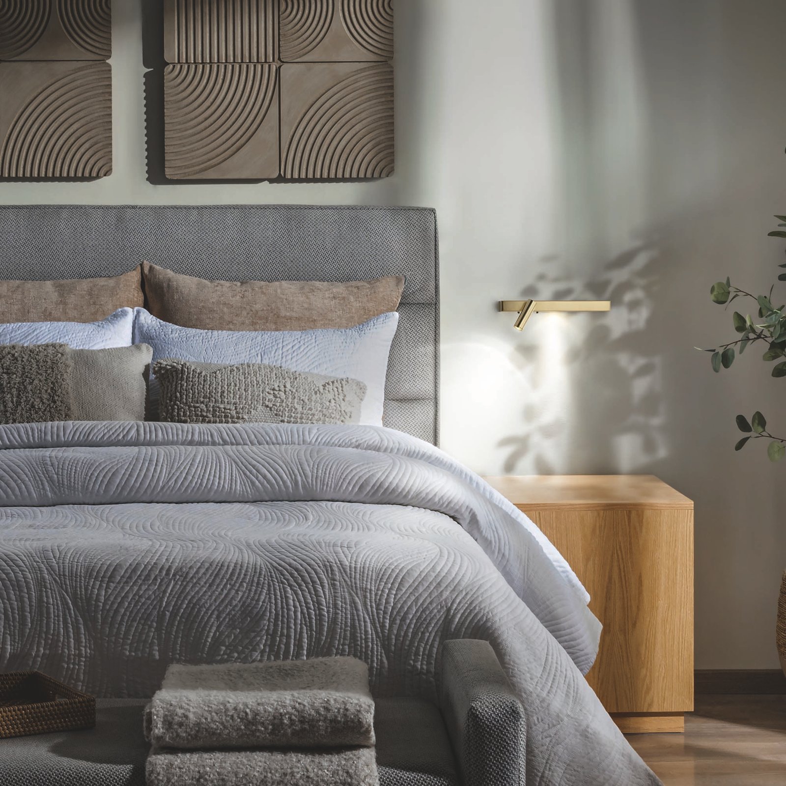 Applique Bonne Nuit 2 Luci Led Integrato Nickel 336770