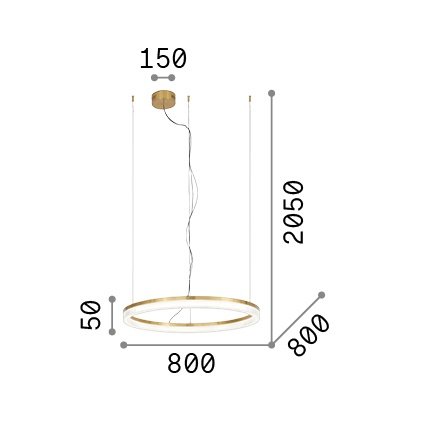 Lampada A Sospensione Crown 1 Luce Led Integrato Bianca 339146