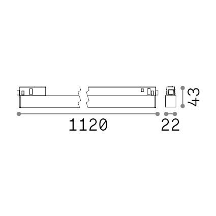 Sistema Lineare Ego Wide 1 Luce Led Integrato Nero 26W Ip20 340609