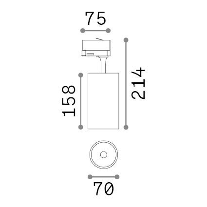 Faretto A Binario Fox 1 Luce Led Integrato Nero 25W Ip20 340937