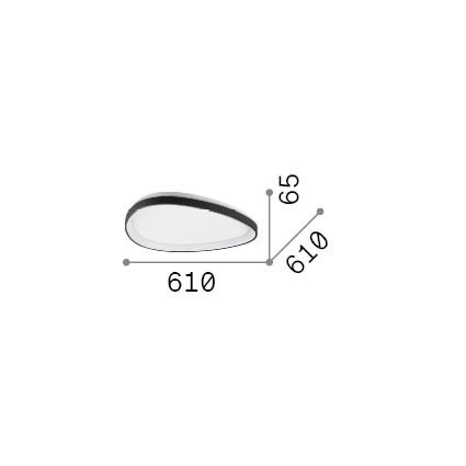 Plafoniera Gemini 1 Luce Led Integrato Bianca 30W Ip20 341460