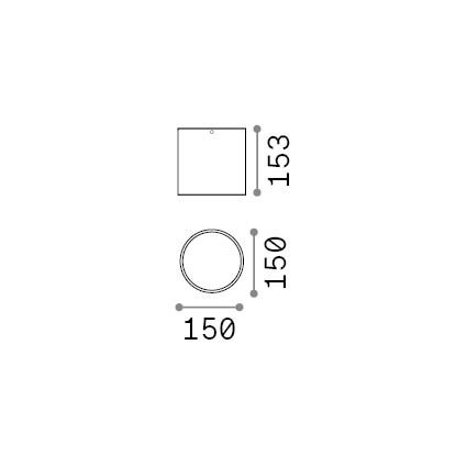 Techo_Pl1_D15_Round_Nero 342719