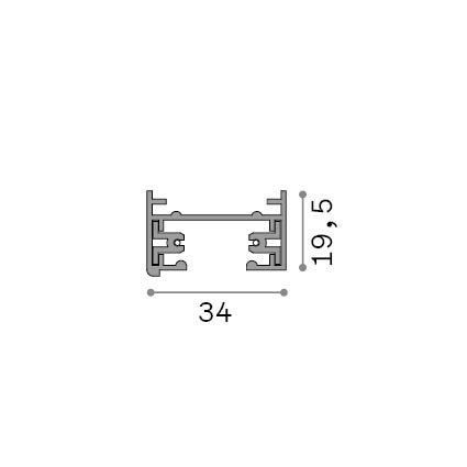 Binario Link On Off 3.5W 24V Ip20 Nero 342801