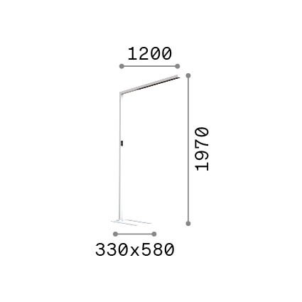 Lampada Da Terra Comfort 1 Luce Led Integrato Bianco 345307
