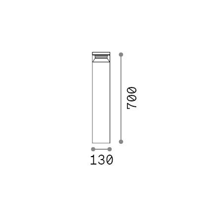 Lampada Da Terra Per Esterno Boeing 1 Luce Led Integrato Coffee 346700