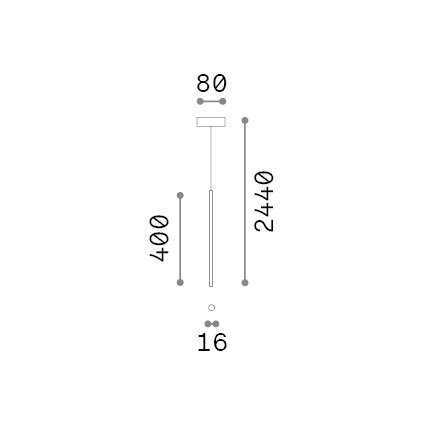 Lampada A Sospensione Look 1 Luce Led Integrato Nero 351650