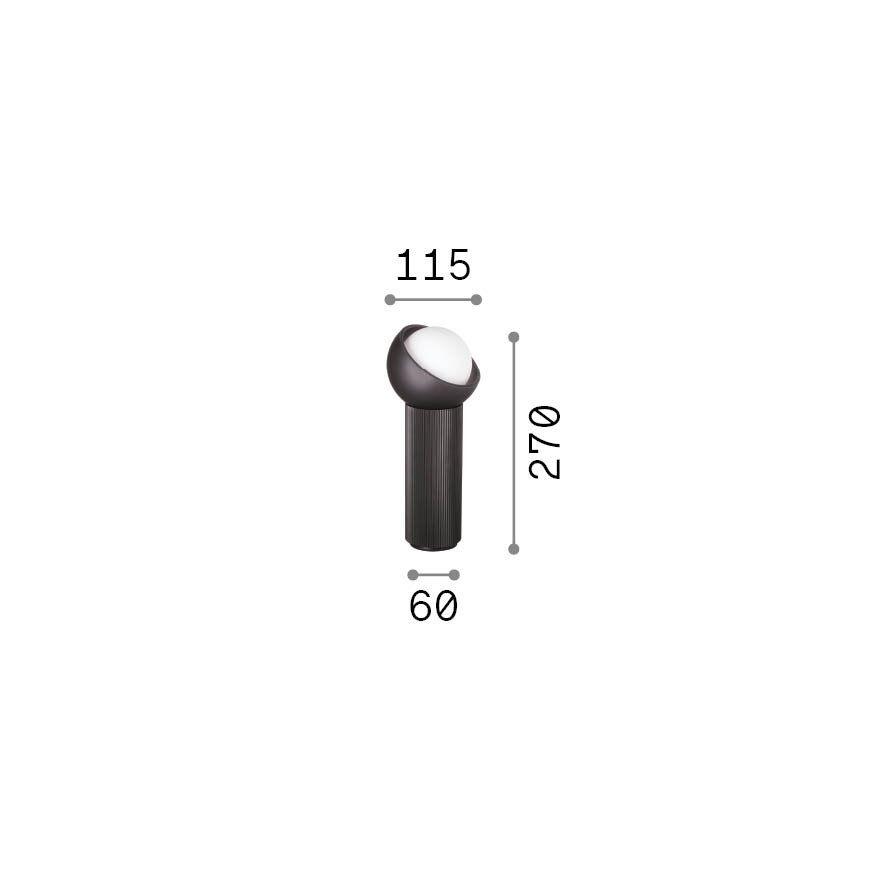 Lampada Da Tavolo Bloom 1 Luce G9 Nero 352848