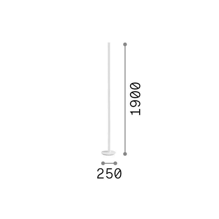 Lampada Da Terra Dorica 1 Luce Led Arancione 354668