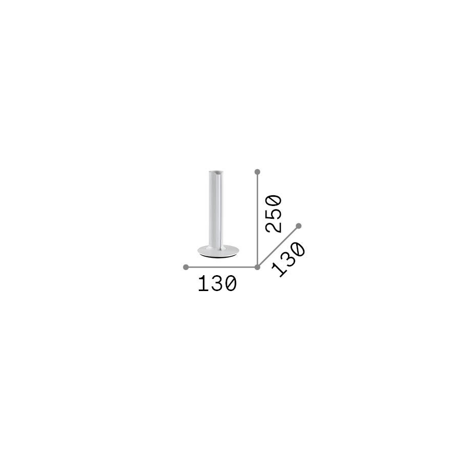 Lampada Da Tavolo Dorica 1 Luce Led Arancione 366098