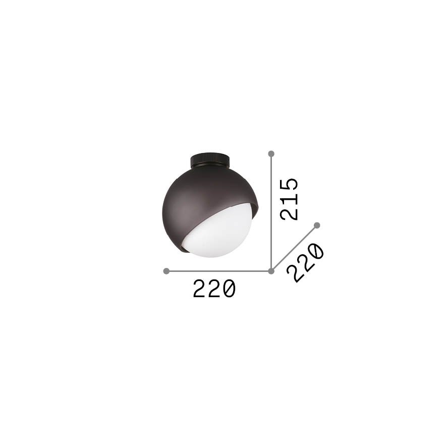Plafoniera Bloom 1 Luce E27 Ottone 366579