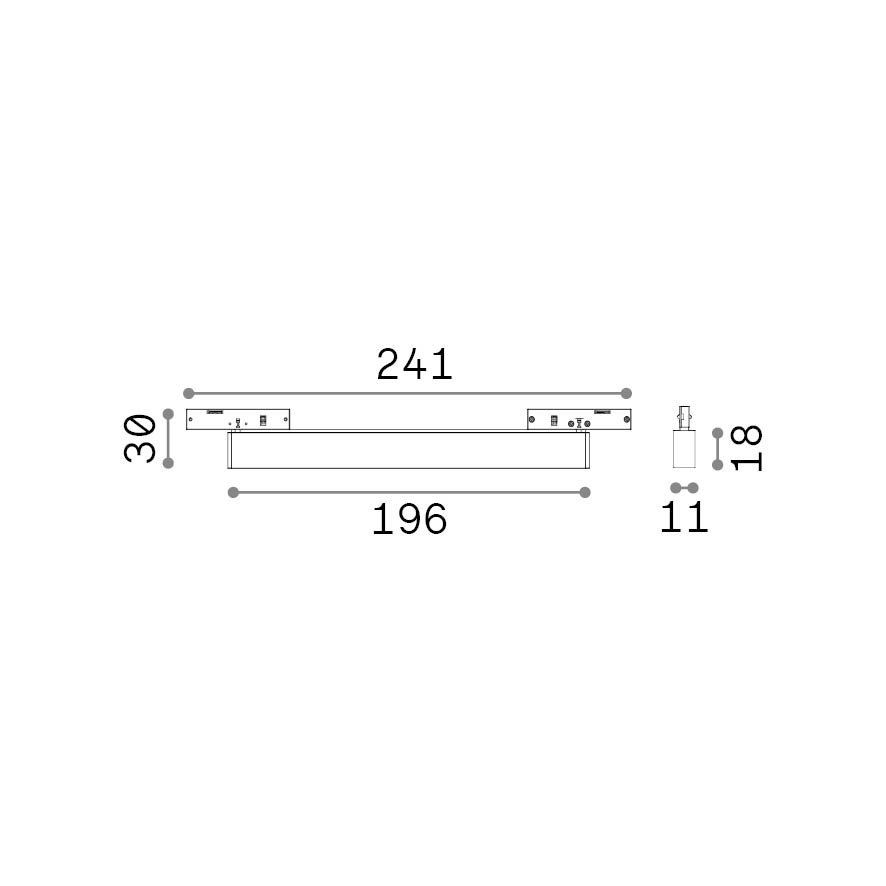 Sistema Lineare Deva 1 Luce Led Integrato Nero 10W Ip20 369938