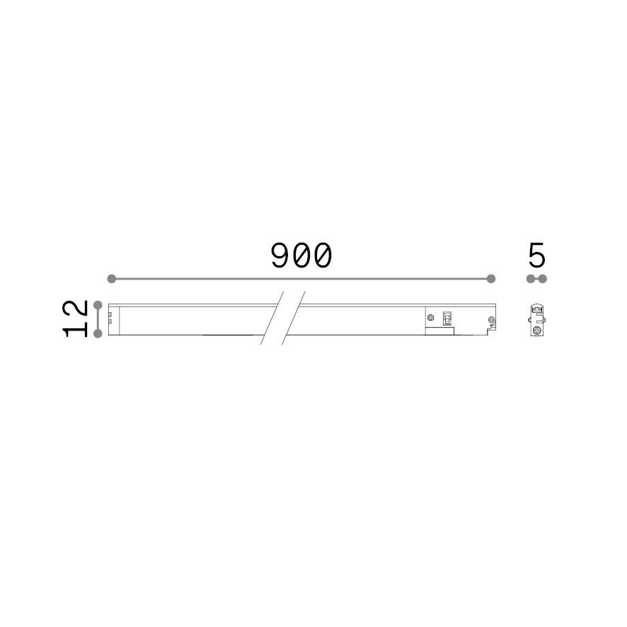 Sistema Lineare Deva 1 Luce Led Nero 16W 24V Ip20 370378