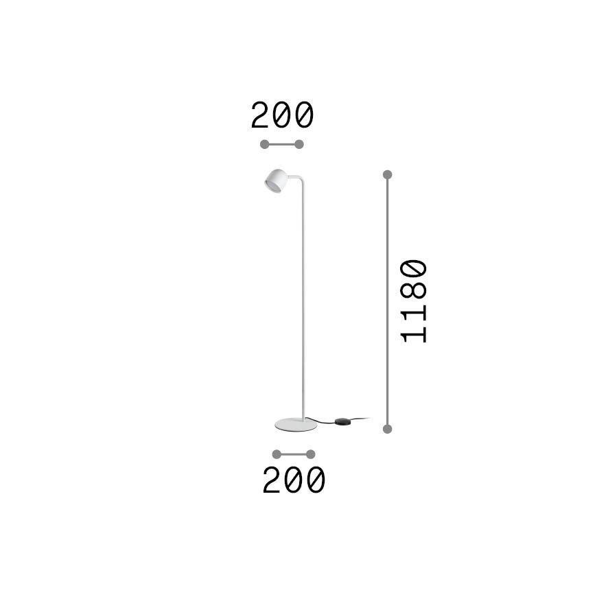 Lampada Da Terra Dodo 1 Luce Gx53 Nero 370477