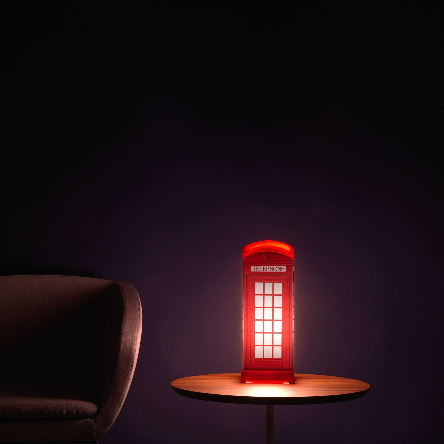 Lampada Da Scrivania-Ufficio Moderna Red Phone Box Polilux ® Rosso 1 Luce E14 690