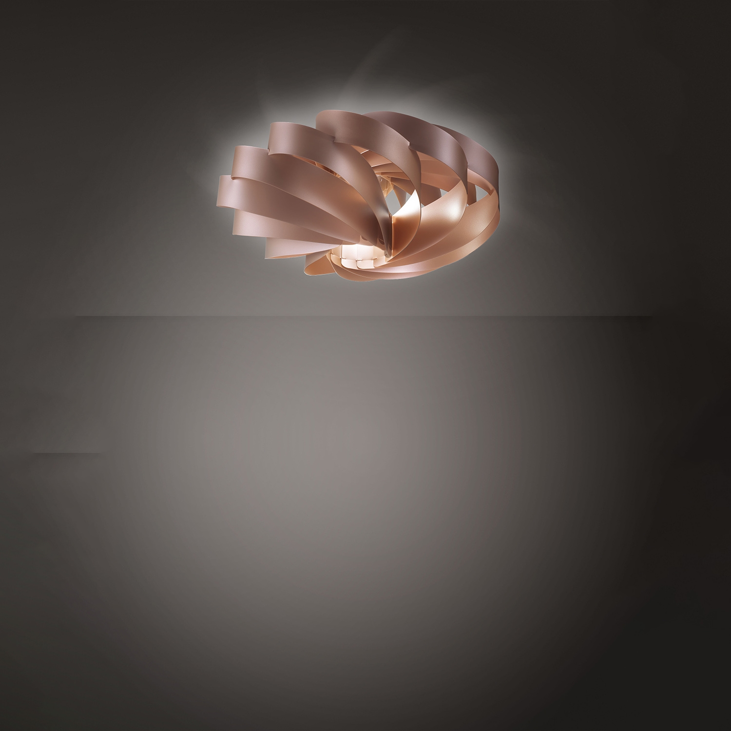 Plafoniera Moderna Flat Polilux ® Rame 1 Luce E27 D50Cm FLAT/P/50/COP