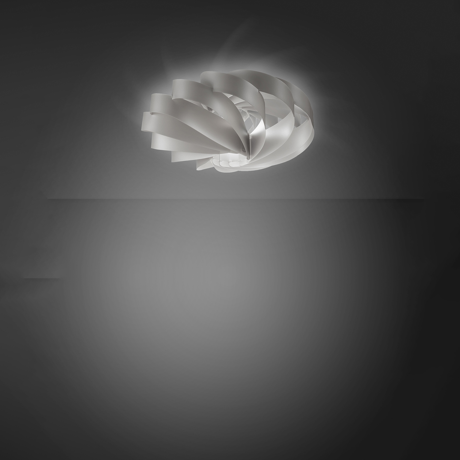 Plafoniera Moderna Flat Polilux ® Argento 1 Luce E27 D50Cm FLAT/P/50/SVR