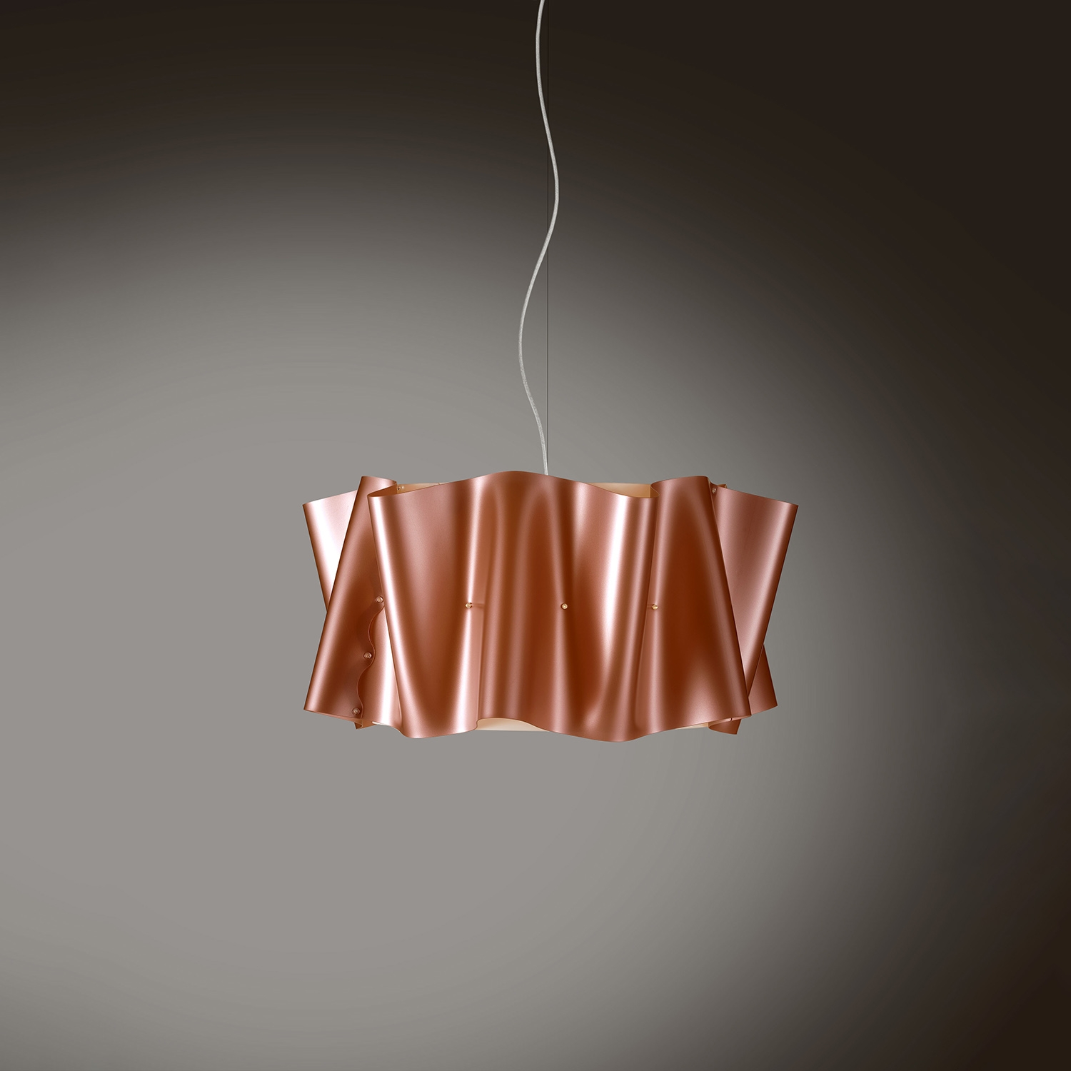 Lampadario Moderno Folio Polilux ® Rame E Metallo Cromo 3 Luci E27 FOLIO/S3/60/COP