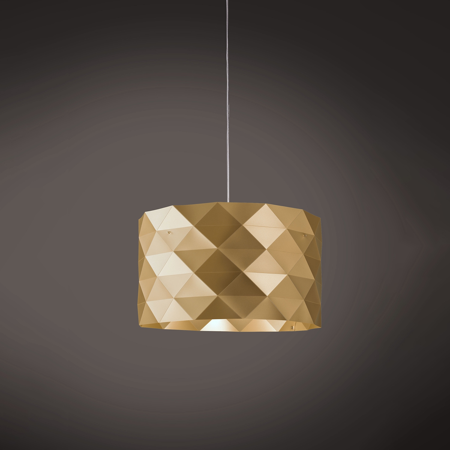 Lampadario Moderno Prisma Polilux ® New Gold E Metallo Cromo 5 Luci E27 PRISMA/S5/40/NGLD