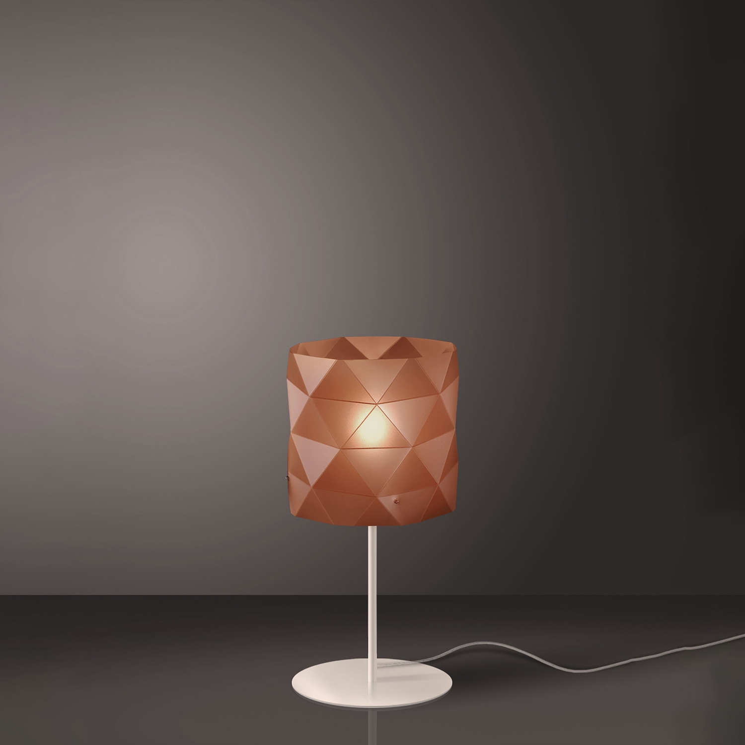 Lampada Da Scrivania-Ufficio Moderna Prisma Polilux ® Rame E Metallo 1 Luce E27 PRISMA/T/36/COP