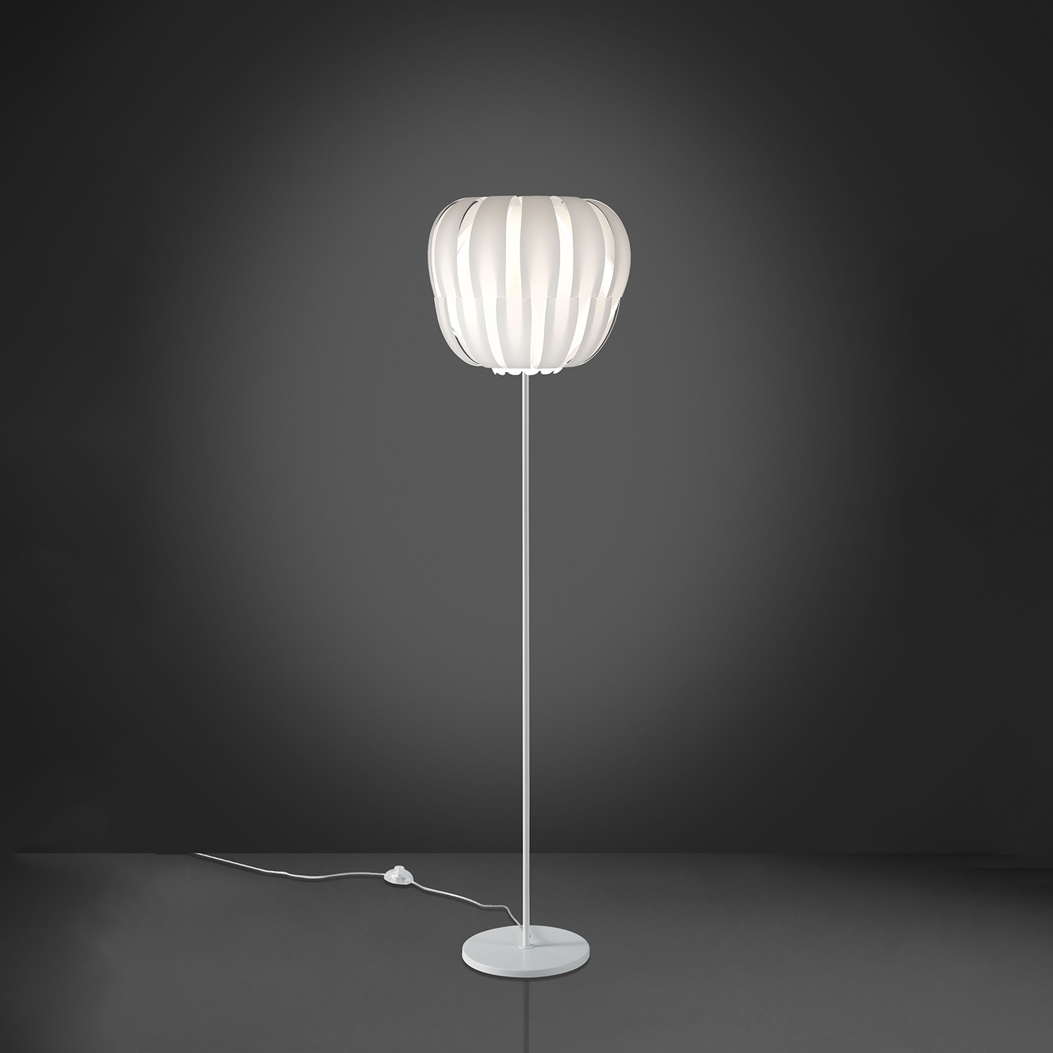 Piantana Moderna Queen Polilux ® Bianco E Metallo 1 Luce E27 QN/T/172/W