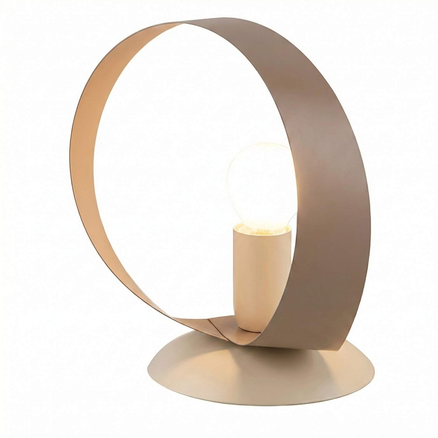 Lampada da Tavolo Primula 1 Luce Tortora e Avorio LuceArt Classic BL145-LT-AT