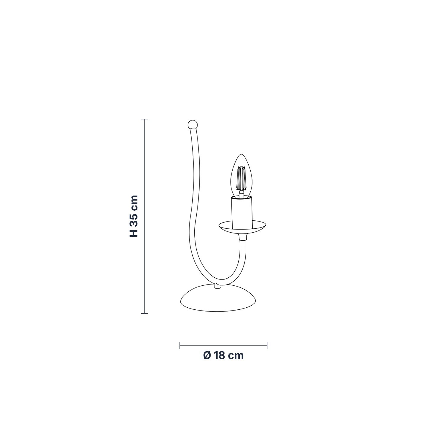 Lampada da Tavolo Botte 1 Luce Bianco LuceArt Classic BL147-LT-BCO