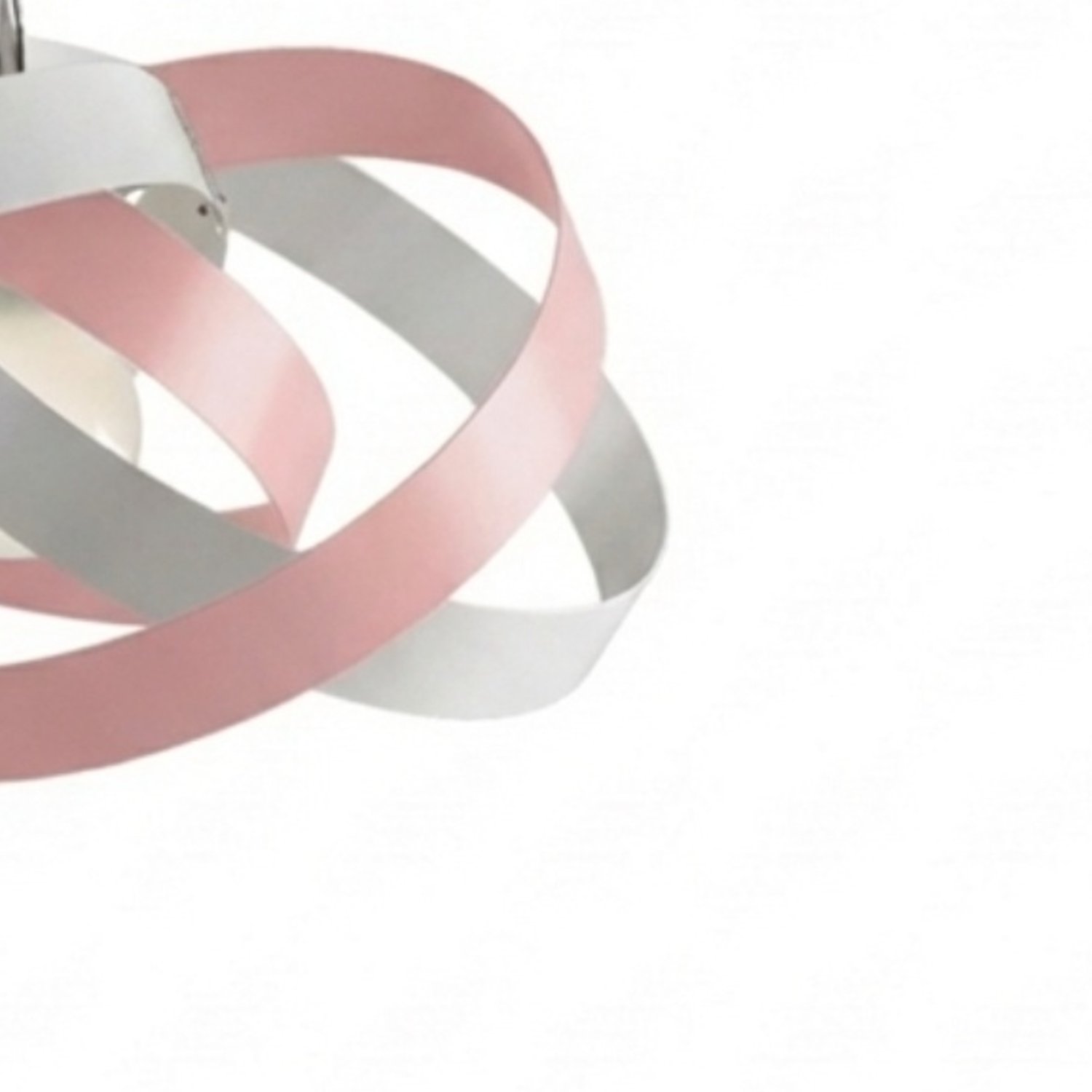 Sospensione Vertigo 1 Luce Bianco e Rosa LuceArt Classic BL156-1-BR