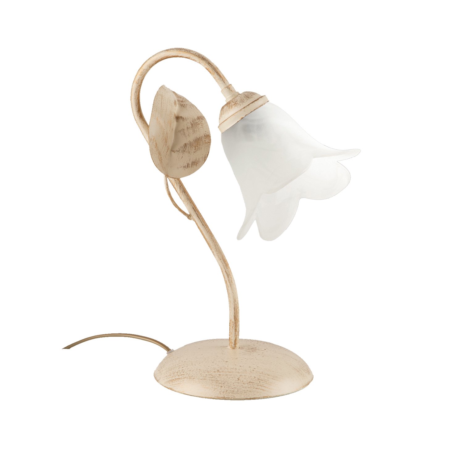 Lampada da Tavolo Limone 1 Luce Avorio e Bianco LuceArt Classic BL179-LT-AV